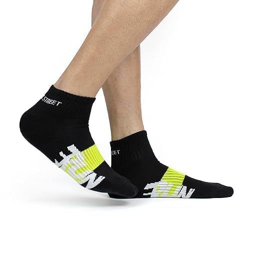 Men's Premium Cotton Cushion Ankle Socks | Advanced Breathable Athletic Running Sports Short Socks | Cool RUN Graphic Print Gym Sneaker Socks Combo - Pack of 5 Pairs (Multicolor)-image-20