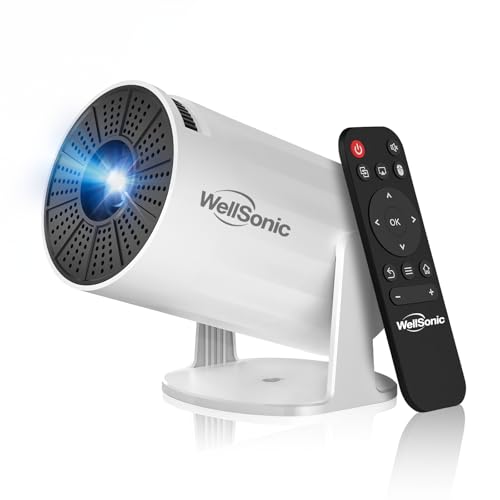 Image of Projector with Screen Mirroring & HDMI Input, Native 720P HD, 150 ANSI Brightness, Auto Keystone, Bluetooth Audio, Manual Focus, Portable Projector for Home Theater