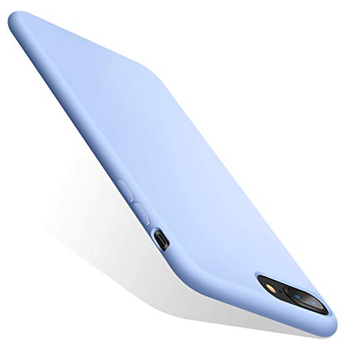 TORRAS Love Series iPhone 8 Plus Case/iPhone 7 Plus Case, Liquid Silicone Gel Rubber Case with Soft Microfiber Cloth Lining Cushion Compatible with iPhone 8 Plus/iPhone 7 Plus, Light Blue