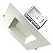 Morris 72652 LED Square Downlight, New Construction 6-inch, Smooth, 5000K, 15W, 937 lm, 120V, 90 CRI