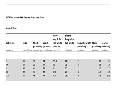 U TURN Men's Casual Printed Striped Stylish Latest Formal Shirt for Men