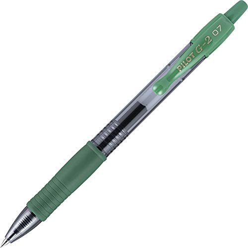 Bolígrafo retráctil recargable punta fina verde Pilot
