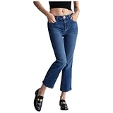  Liu Jo Jeans Donna, Modello Cropped Princess, in Cotone Elasticizzato, Colore Blu Blu den.ECS Dk.Blue CROS