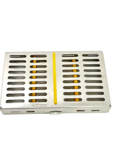 Cynamed Premium German Dental Surgical Autoclave Sterilization Cassettes Box Rack For 10 Instruments Branded #TOP5