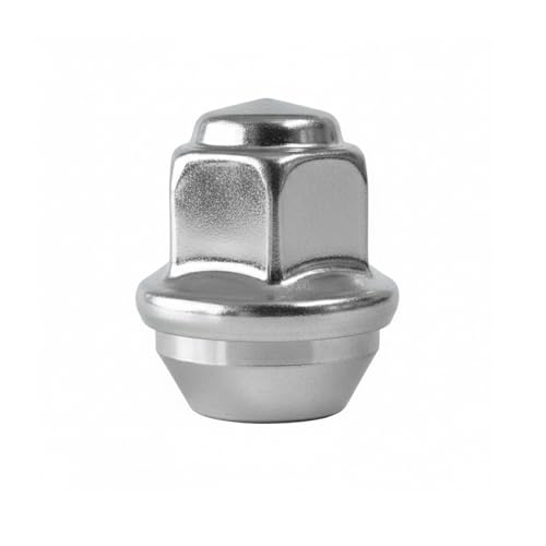 20x Radmuttern M12x1,5 60° Kegelbund geschlossen – SW 19mm – Höhe 31mm – verchromt mit Edelstahlkappe – Radmuttern Satz für Alufelgen – konisch