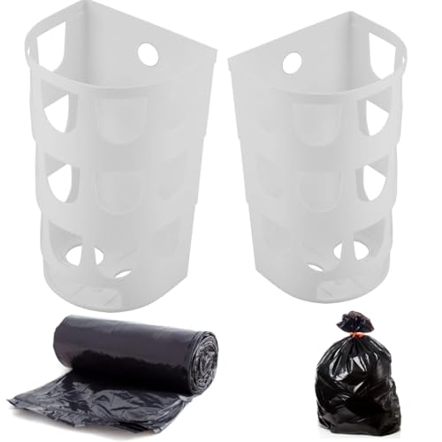 Sac de rangement suspendu pour cuisine organisée | Lot de 2 supports muraux de sacs poubelle