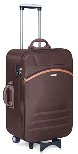 LeeRooy Thorium Sharp Anti-Scratch Combo Set of 2 Brown Small, Medium Check-in 2 Wheel Hard Suitcase00