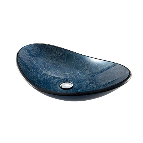 Lavabo de vestiaire ovale en verre pour optimiser les petits espaces