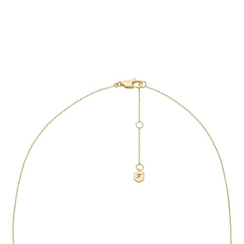 Image of Fossil Women's Ellis Toi Et Moi Gold-Tone Brass Station Necklace
