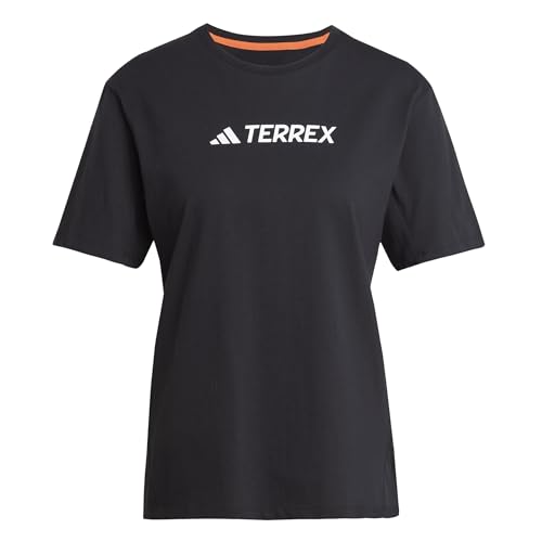 adidas Damen Terrex Classic Logo T-Shirt, Black, M