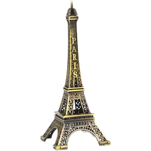 Gammaeon Mini Eiffel Tower Statue, Metal Decorative, Paris Eiffel Tower Figure, Table Decoration (10cm)