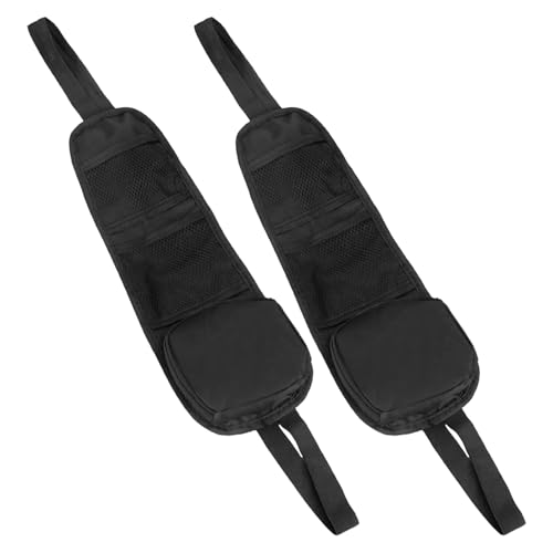 CXNXFD 2 Stück Auto Organizer, Faltbare Auto Aufbewahrungstasche Netztaschen, Autositz Seitenorganisator,Autositz Aufhängetasche mit Mehreren Taschen für LKW, Van, SUV, Schwarz