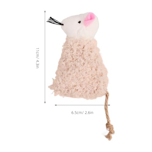 Jouets herbe à chat rechargeables Veemoon : lot de 3 souris réalistes pour chatons
