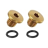 Photo Gallery viti di spurgo per leva del freno della bicicletta, m5 x 5 mm, in lega di titanio con o-ring, bulloni di ricambio leggeri e antiruggine, per sistema di freni a disco idraulico (giallo) Photo Gallery viti di spurgo per leva del freno della bicicletta, m5 x 5 mm, in lega di titanio con o-ring, bulloni di ricambio leggeri e antiruggine, per sistema di freni a disco idraulico (giallo)