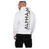 Alpha Industries Back Print Hoody Mens Hooded Sweat White #1