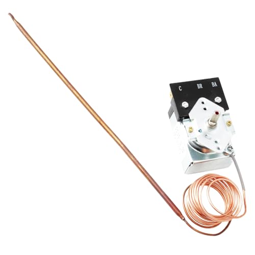 YUXIVCNE KKTB-18-48 Oven Thermostat Replacement for Robertshaw for Thor 07.12.0017-A0 for Forno for Awoco Stove Oven Range, Replace G36X03-030900-1 5A 120VAC Max Temp 599°F 48″ Capillary Tube