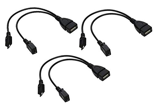 3 Pack Otg Cable Replacement For Fire Stick 4K, Compatible Samsung, Replacement For Amazon Fire Tv, Compatible With Lg Android Phone Tablet Micro Usb Host With Micro Usb Power #TOP4