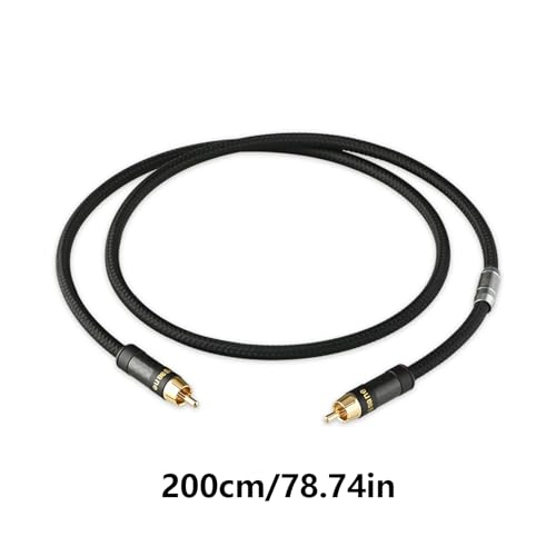 Câble audio coaxial d'exception plaqué or pour installation HiFi