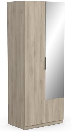Meuble D'entrée Avec Miroir Et Rangement à Chaussures - 12 Paires, Bois Moderne Noir, 50x180x21 Cm
