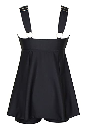DANIFY Plus Size Swimsuit for Women Tankini Swimdress Tummy Control Swimwear Two Piece Bathing Suit with Shorts3