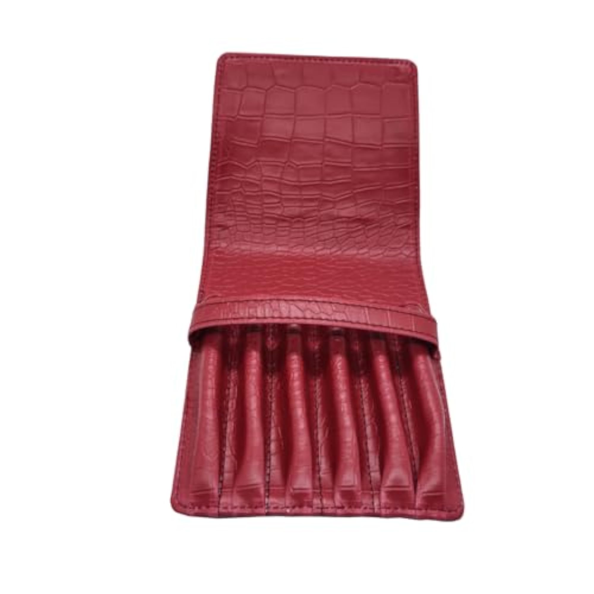 PU Leather Pen Pouch for 6 Pens, Maroon