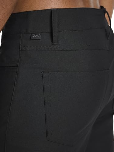 Reebok Men’s 5-Pocket Voyager Oblong Pant, Tapered Slim Fit, Lightweight Poly Double-Knit Fabric, Black, 36X30 Reebok Men’s 5-Pocket Voyager Oblong Pant, Tapered Slim Fit, Lightweight Poly Double-Knit Fabric, Black, 36X30 - Image 6