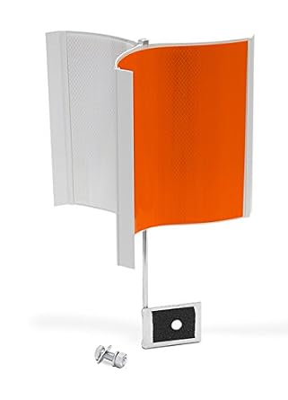 Spin Alert, Orange and White, 12"x10" Spinning Wind Driven Marking Device, Includes Mounting Hardware