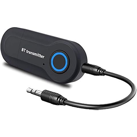 Bluetooth Transmitter, Bluetooth 5.0 Transmitter, Wireless Portable Audio Adapter for 3.5mm Audio Devices&RCA Connections, Wireless Portable Stereo USB Transmitter for TV, PC, Car, Home Stereo System Cover