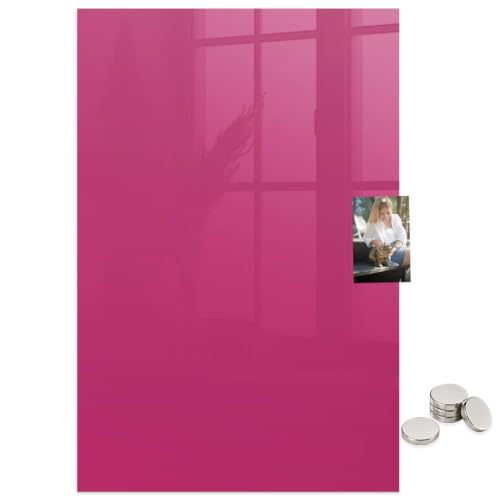 Cristal templado magnético rosa en formato 70x100 con panel de acero de alta resistencia