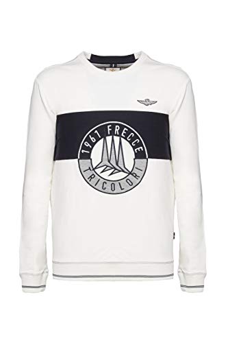 Preisvergleich Produktbild Aeronautica Military Sweatshirt mit Rundhalsausschnitt für Herren 201FE1464F397 73062-Off White (S)