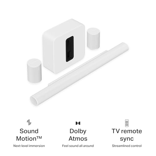 Image of Sonos Arc Ultra soundbar + Sub 4 subwoofer + Era 100 Speakers (Pair)