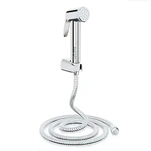 Lifelong LLBAHF09 ABS Health Faucet with SS-304 Grade 1.25 Meter Flexible Hose Pipe and Wall Hook, White (Jet Spray for Toilet)