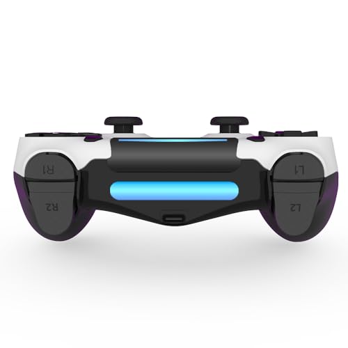 MOVONE Wireless Controller for PS4,Dual Vibration Game Joystick/Motion Sensing/Touchpad/Speaker/3.5mm Headphone,Compatible with PS4/Slim/Pro Console/PC(white+black)