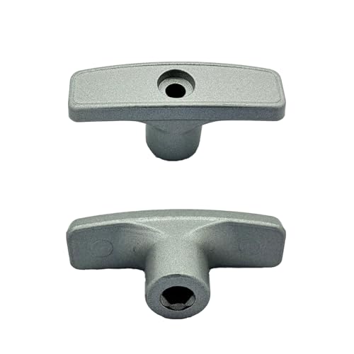 Image of 2 Pack Aluminum RV Waste Valve Handle Replacement for RV Black Tank Valve Handles Kits RV Sewer Valve Handle Replacement Set Waste Valve Extension Rod