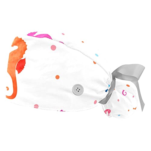Casquettes de travail chevaux de mer JDEZ chapeaux bouffants ajustables pour cuisine et soin