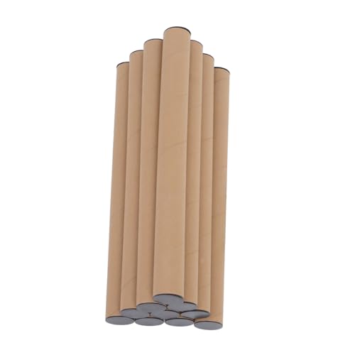 Cabilock 10 Pack Round Kraft Paper Tube Mailers 50x5cm Mailing Tubes Caps Storage Containers for Art Prints Maps