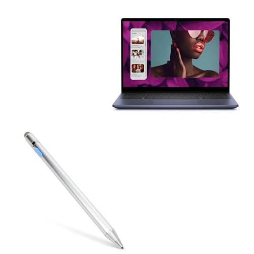 BoxWave Stylus Pen Compatible with Dell Inspiron 2-in-1 7445 - AccuPoint Active Stylus, Electronic Stylus with Ultra Fine Tip - Metallic Silver