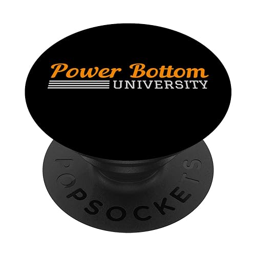 Funny Power Bottom University pour homme Gay Pride LGBTQ PopSockets PopGrip Interchangeable