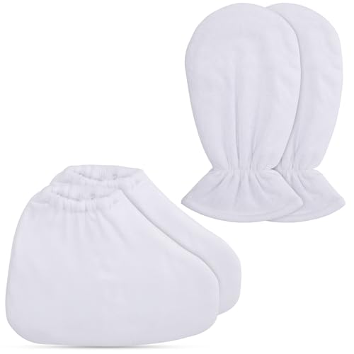 Segus Gants de cire de paraffine pour les mains et les pieds, gants de bain et bottines de bain en cire de paraffine, gants isolants épais pour traitement thermique des mains et des pieds