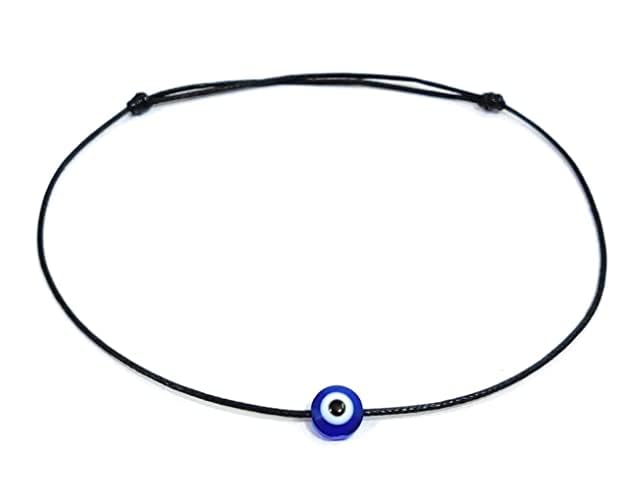 SUSVIJBlack Thread Evil Eye Anklet for Women Girls Handmade Adjustable Nazar Protection Bracelet Lightweight Black Thread Payal Trendy Foot Jewelry Gift for Style Pack of 1
