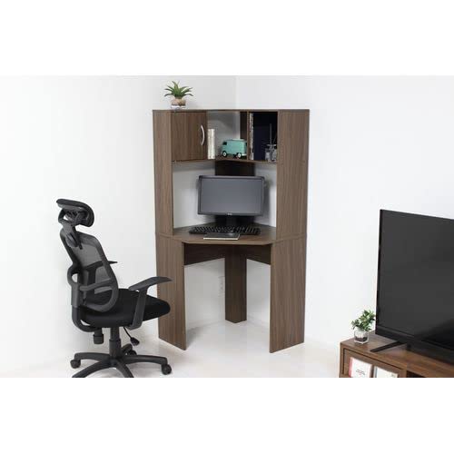 Amazon | クロシオ コーナーデスク 12142 幅100×奥行77×高さ154.5cm