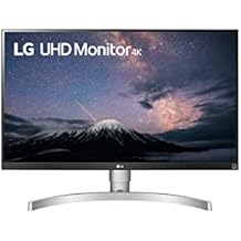 LG 27UL650-W Monitor 27" 4K UHD 3840 x 2160 IPS Display, VESA DisplayHDR 400, sRGB 99% Color Gamut, Radeon FreeSync, 3-Side Virtually Borderless Display- White