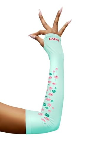 Image of TVARRA Anti-Tan Fingerless Arm Sleeves for Women|UV Protection Hand Cover Sleeves for Bike Riding, Running & Outdoor Use,Dust & Summer Protection Arm Sleeves