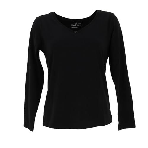 Teddy Smith Tee-Shirt Femme T-Miana ML Noir