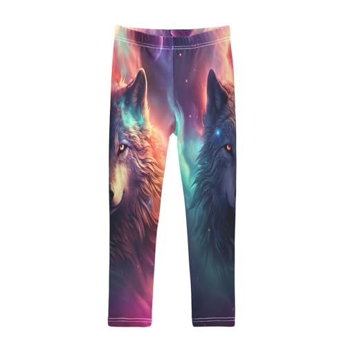 Toddler Girls Leggings Printed Yoga Pants Leggings Planet Wolf for Kids