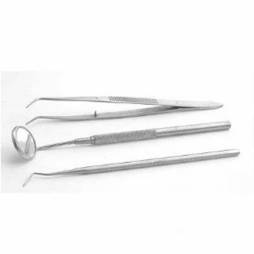 PMT Instrument Kit Pack Of 3 Piece (Mouth Mirror With Handle, Straight Probe, Tweezer) SET OF 5 PACK-image-16