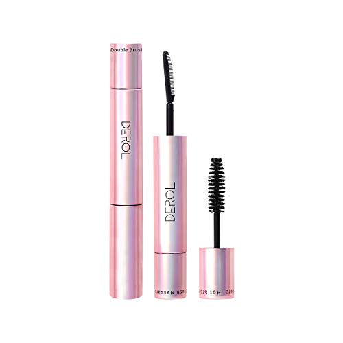 KISSIO Black Mascara,Double-ended Mascara,Mascara 2 in 1,Black Thick Mascara,Stereotype & Thick,Clear Roots,Effective for 12 hours,2 Step,1 Tube