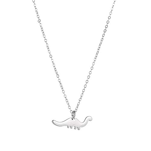 shiYsRL Women Necklace Pendant, Women Fashion Jewelry Long Tail Dinosaur Pendant Collarbone Decor Chain Necklace Birthday Gift for Mom Women Wife Girls Her - Silver shiYsRL Women Necklace Pendant, Women Fashion Jewelry Long Tail Dinosaur Pendant Collarbone Decor Chain Necklace Birthday Gift for Mom Women Wife Girls Her - Silver