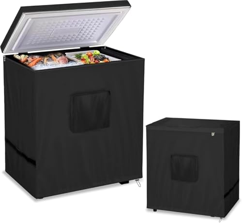 Ataoyus Funda para congelador de pecho | Cubierta impermeable para congelador al aire libre | Cubierta de refrigerador | Cubierta de congelador para exterior o interior | Protector de cubierta de