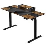 Structure pliable pour un montage rapide : Nous avons fait la partie la plus difficile du montage du bureau électrique. Il vosu suffit de déplier les pieds, poser le dessus, serrer quelques vis et placez le rehausseur et les organisateurs